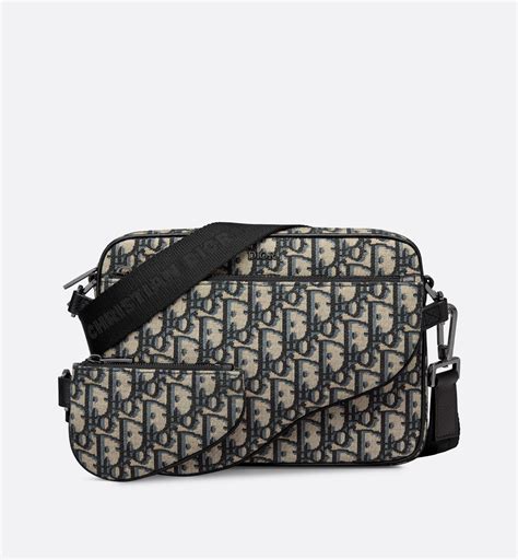 Marsupio Jacquard Dior Oblique beige e nero